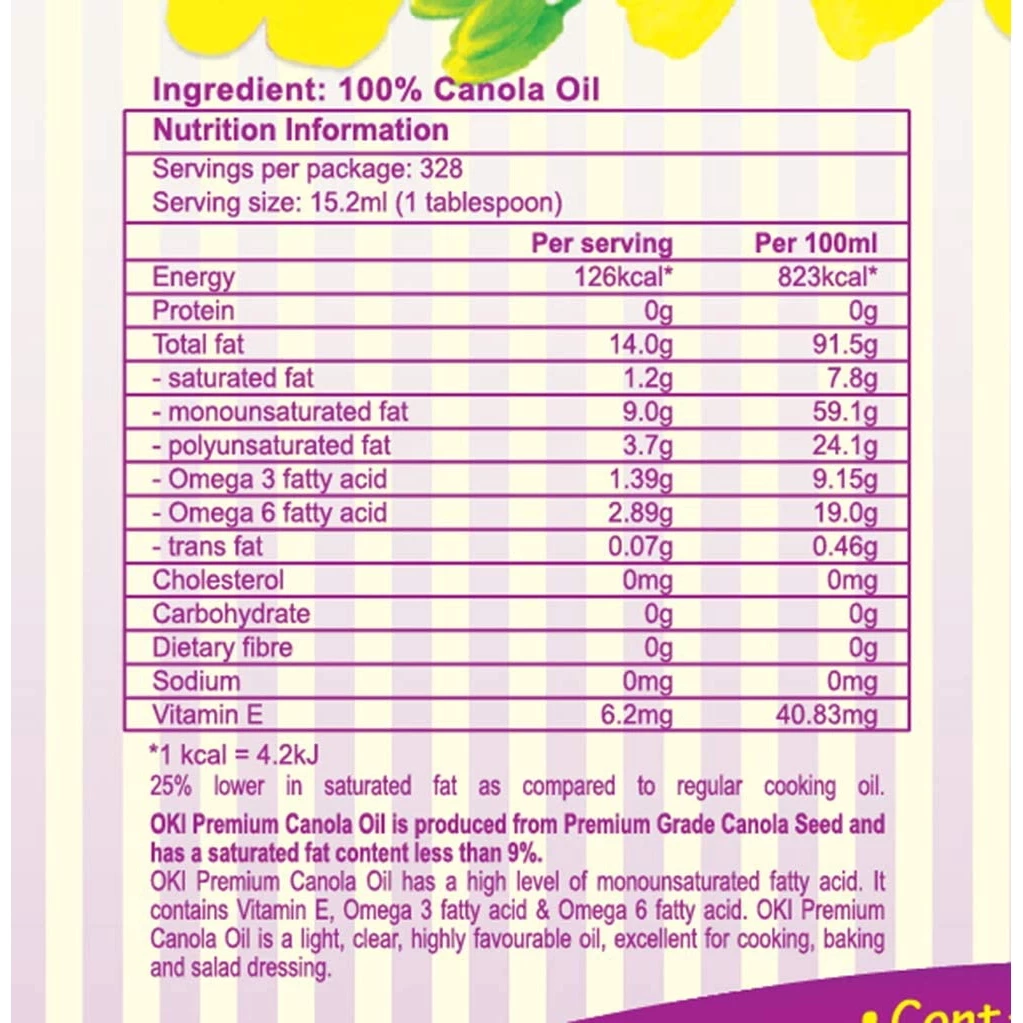 Oki Premium Canola Oil (5L) - Image 4